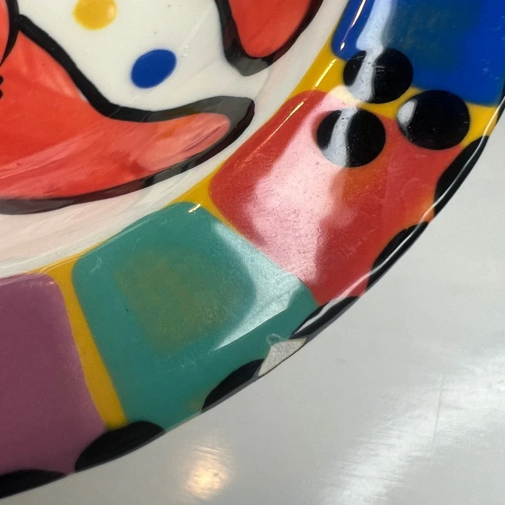 Bubany Tucson Handpainted Chili Pepper Ceramic Bowl Southwestern Folk Art 7in